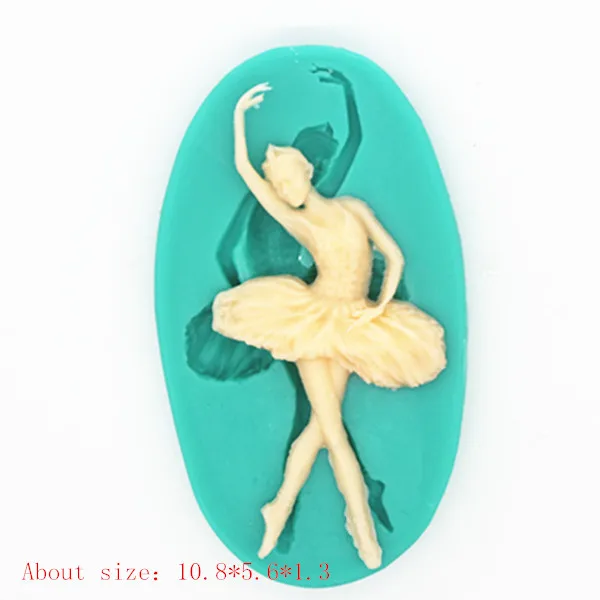 

p514 Ballet girl DIY gypsum mould to turn sugar silicone mold chocolate mold