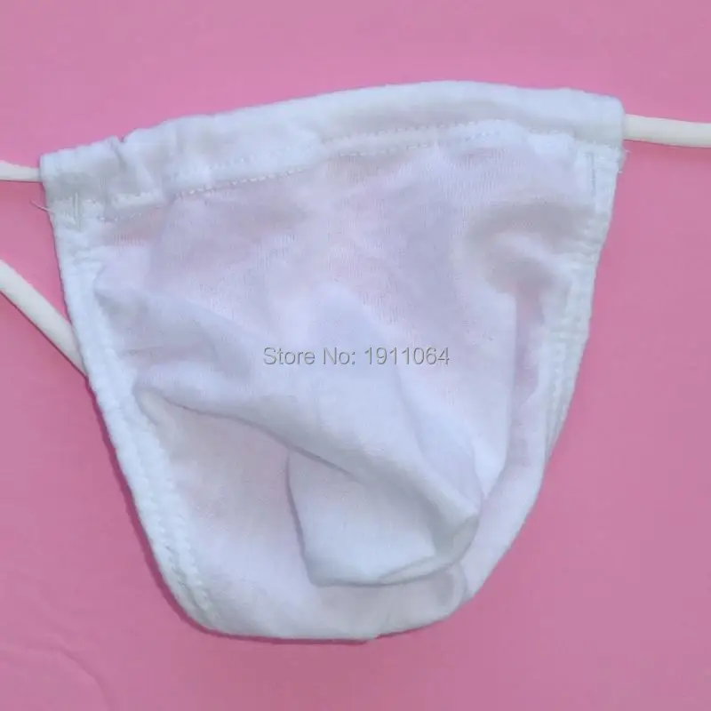 Mens string pouch thong low-waist 100% cotton thong thin soft jersey