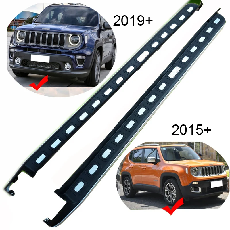 

HOT side step nerf bar foot pedals running board for jeep Renegade 2014-2024,stainless steel, free drill hole,easy installation