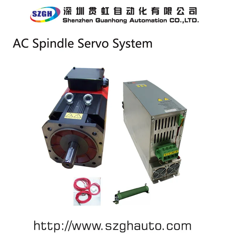 a set of 3.7kw 24Nm spindle servo motor 3700w and matched driver