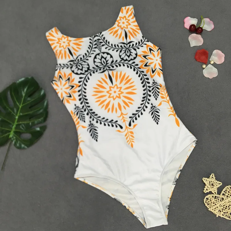 WackDaria 2019 new arrived women swimming suit floral print one-piece olde sexy maillot de bian femma  swimwear summer beach