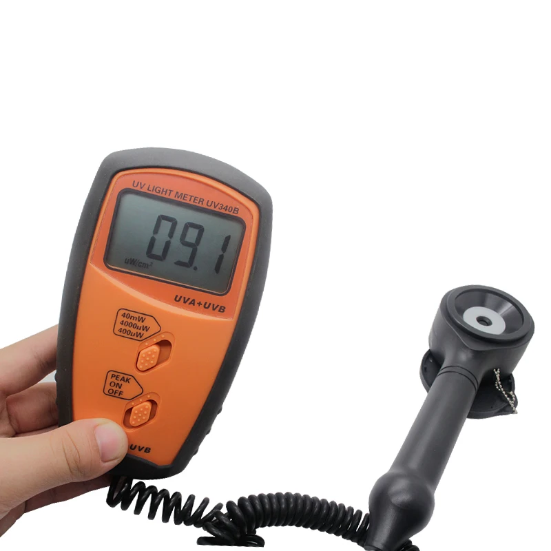 Imagem -03 - Medidor de Luz uv Radiômetros Display Lcd Uva Uvb Ferramentas de Medição Alta Precisão uv Detector Espectro 280nm380nm Profissional uv