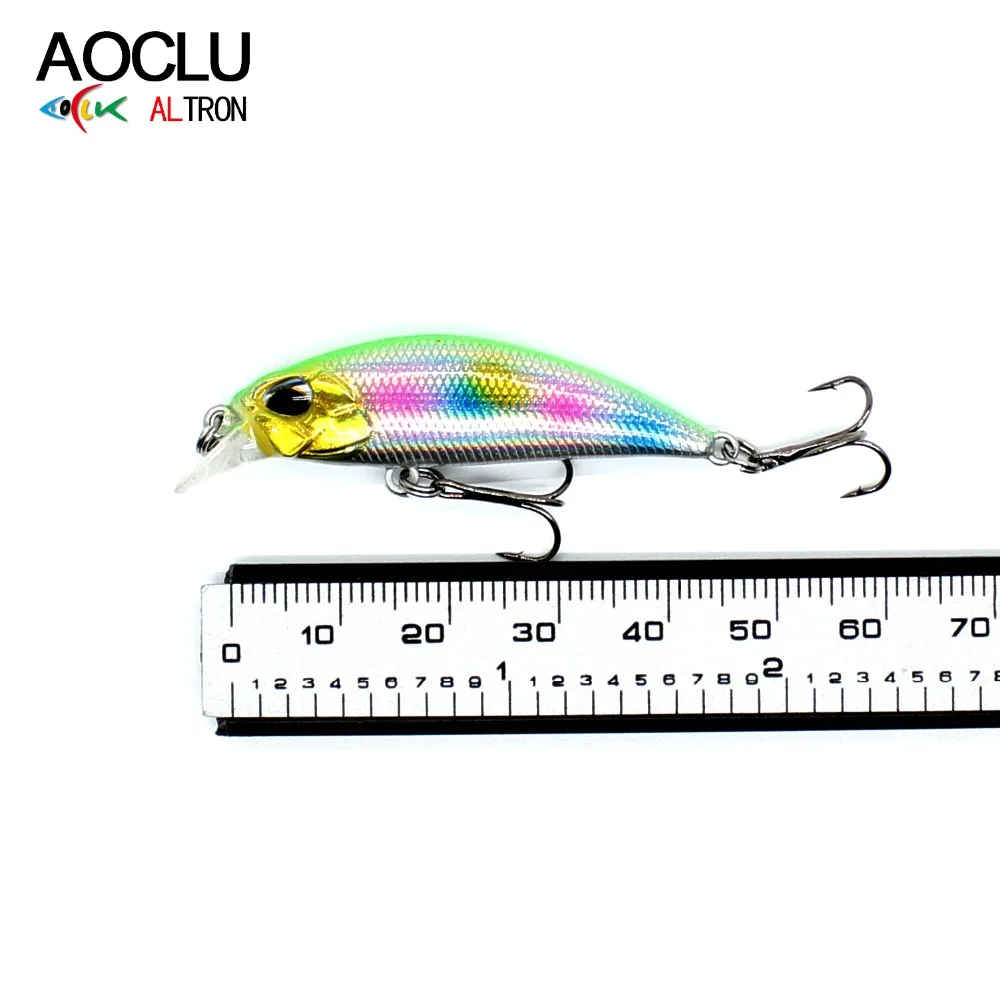 AOCLU-Sinking Wobblers Jerkbait, Hard Bait, Small Minnow Crank Lure, Freshwater, Inshore, Beach, Rock, Trout Fishing, 45mm, 4.0g