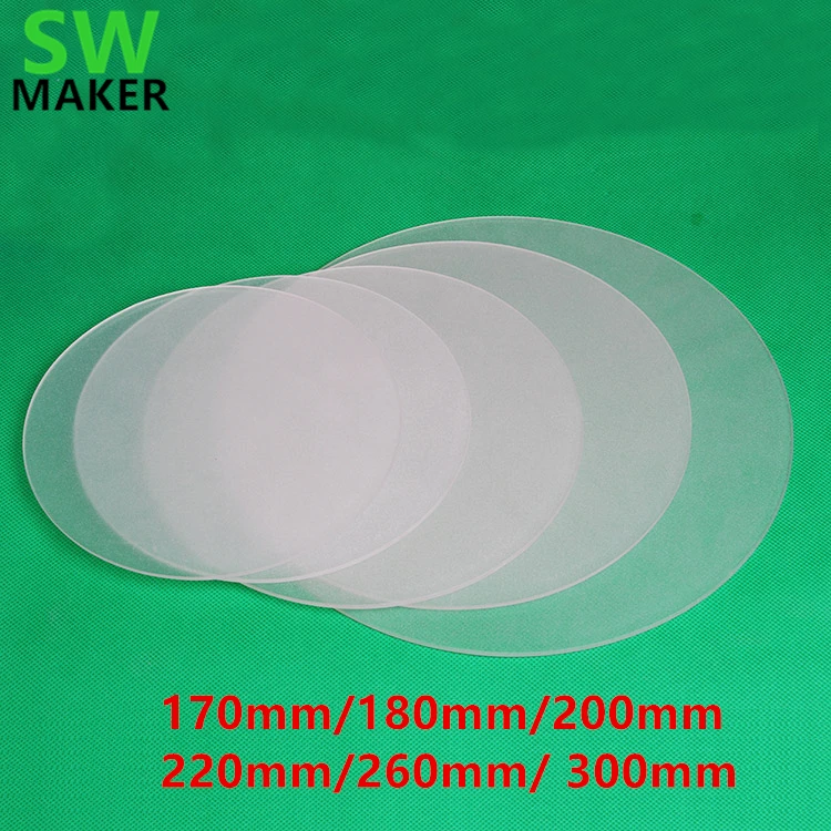 

3D printer Round Shape frosted Borosilicate glass plate Diameter 170mm/180mm/200mm/220mm / 240mm / 260mm/ 300mm * 3MM