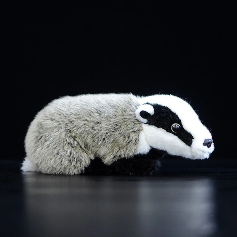 Simulation Badger Plush Toys Lifelike Dogs Stuffed Animal Badger Dolls Kawaii Toys for Children Birthday Christmas Gift 27cm