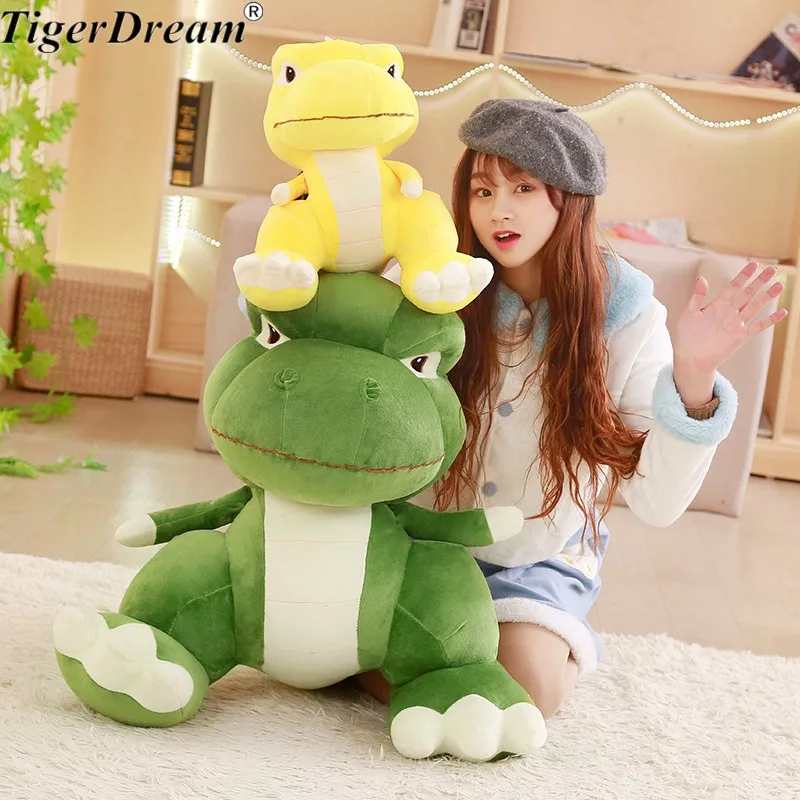 

Cartoon Soft PP Cotton Stuffed Dinosaur Plush Toys Creative Dolls Sleeping Pillows Animals Cushions For Children Present 2 Color