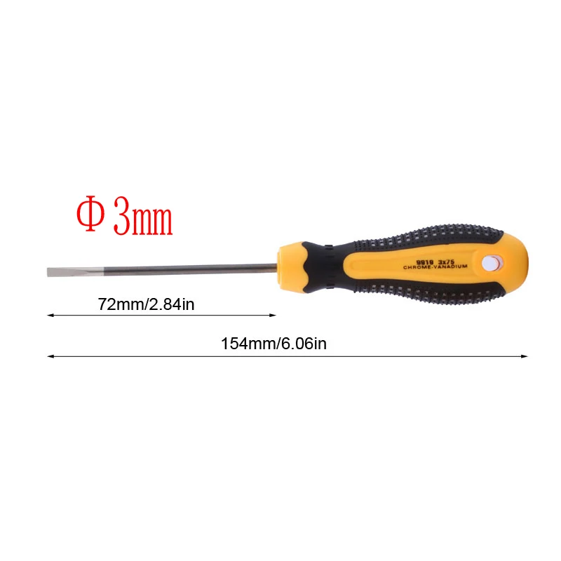 3mm Slotted Magnetic Screwdriver Flat Screw Driver Destornillador Precision Electrician Repair Tools