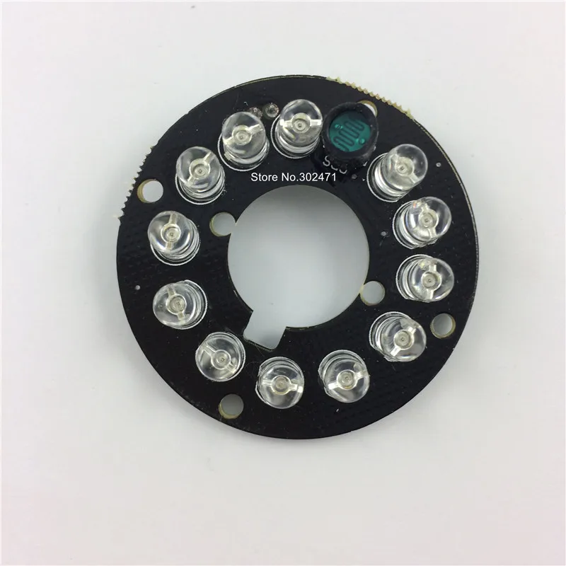 90 Degree Bulb,Infrared 12 x 5 IR LED board for Dome CCTV Cameras night vision,(big F17-F44mm)