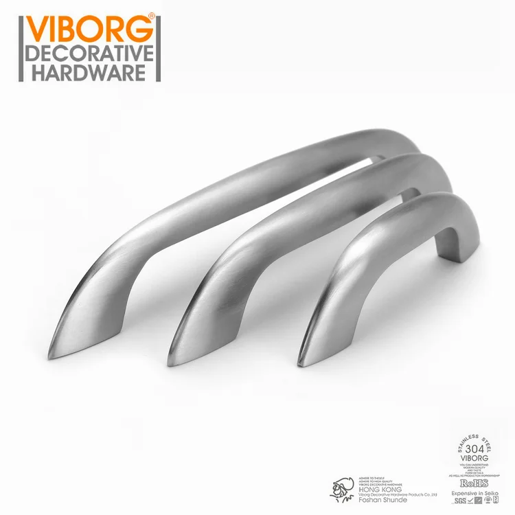 VIBORG Deluxe 64mm 304 Stainless Steel Casting Modern Kitchen Cabinet Cupboard Door Handle Drawer Pulls Handles Knobs,SV205