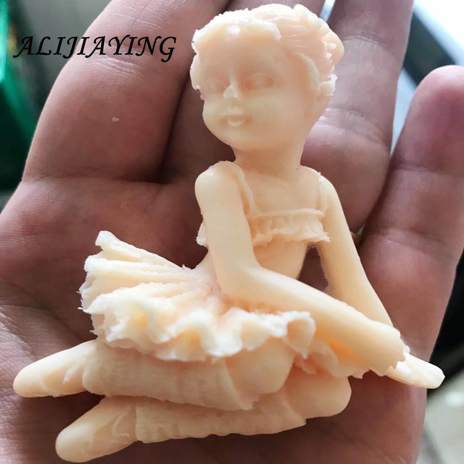 1Pcs 3D Angel dancing Girl Flower Fairy Fondant Chocolate Silicone Mold For Cake Decorating Tools Soap Candle Mold D0152