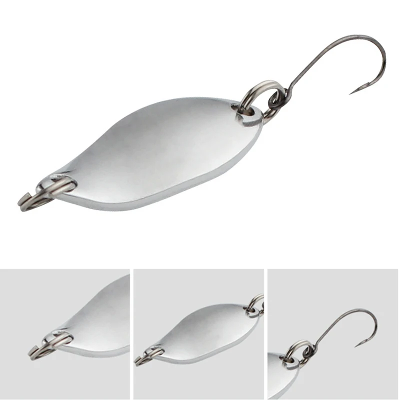 2Pcs 5g trout spoons brass fishing spoons pesca micro metal lures area trout fishing ultralight Fishing tackle Gold Silver color