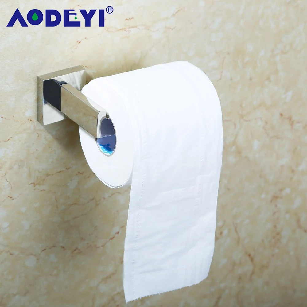 AODEYI Stainless Steel WC Rolhouder Toilet Paper Holder Holderstand Support Tissue Shelf Towel Rack 08-008