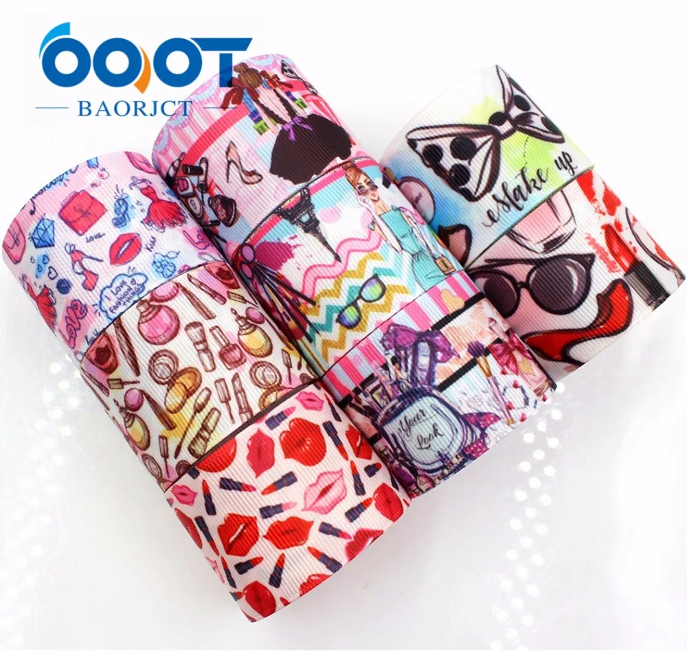 OOOT BAORJCT 184161 38 mm 10 yards Cartoon ribbons thermal transfer printing lattice wedding accessories DIY handmade materials