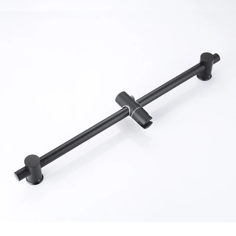 Matte Black Stainless steel square Shower Slide Bar for Bathroom with Adjustable Handheld Shower Holder Wall Mount,Black--D4398