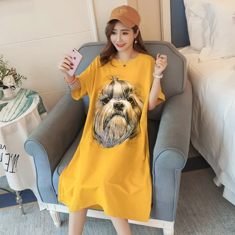 2022 NEW Fashion Summer Dress for Women Clothing manica corta o-collo Cartoon stampa 3D T Shirt Dress vestidos Femme V594