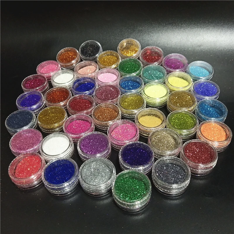 12/24/45/72 Colors Set Diamond Shimmer Glitter Powder for Temporary Tattoo Kids Face Body DIY Nail Painting Art Makeup Tool