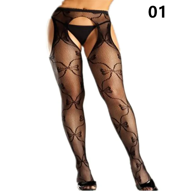 Shengrenmei Super Tights 2019 NEW Sexy Stockings Women Embroidery Open Crotch Pantyhose Oversize Popular Female Garter Lingerie