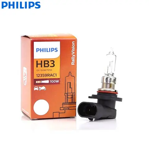 필립스 랠리 비전 9005 HB3 12V 100W P20d 12359RAC1 오프로드 슈퍼 브라이트 자동차 할로겐 헤드라이트 자동 안개등 (싱글)