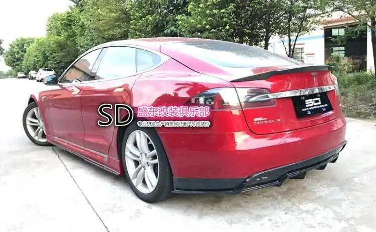 Fit for Tesla Model S Revozport   carbon fiber rear spoiler rear wing