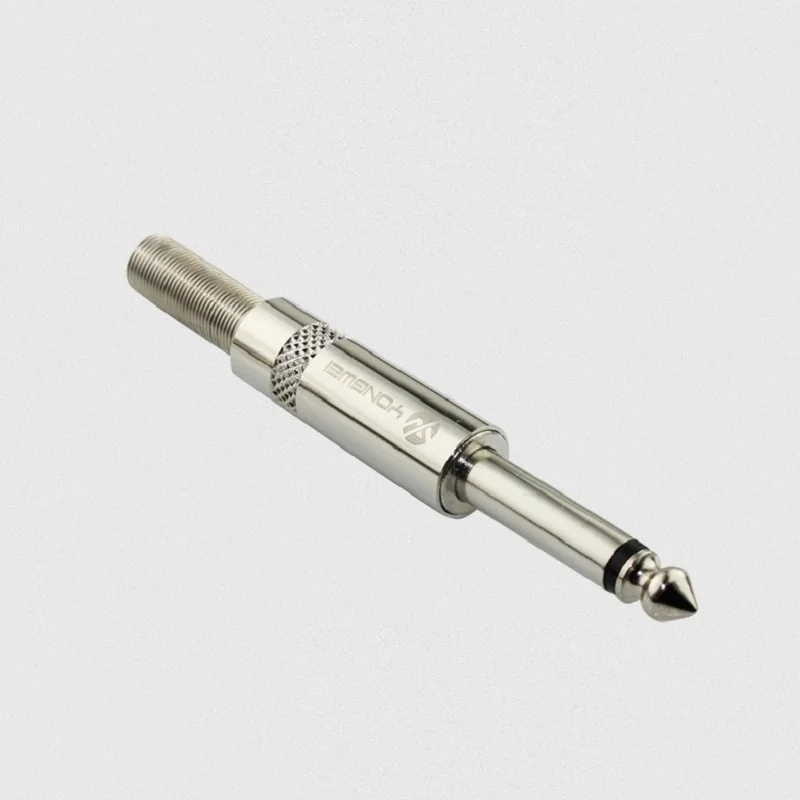 ขั้วต่อสายไฟหัวแร้งโลหะแบบ2/3มม. 6.35มม. ปลั๊กตัวผู้สำหรับไมโครโฟนลำโพงกีตาร์