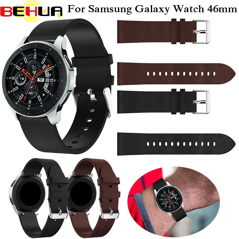 Replacement 22mm Band for Samsung Galaxy Watch 46mm Leather Wristband For Samsung Gear S3 Classic/ Frontier Watch Strap Bracelet