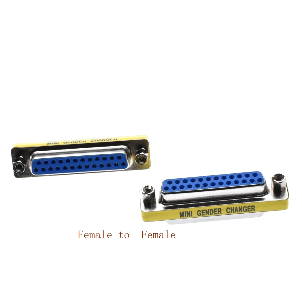 DB25 D-Sub 25pin Connectors Mini Gender Changer Adapter RS232 Serial Connector