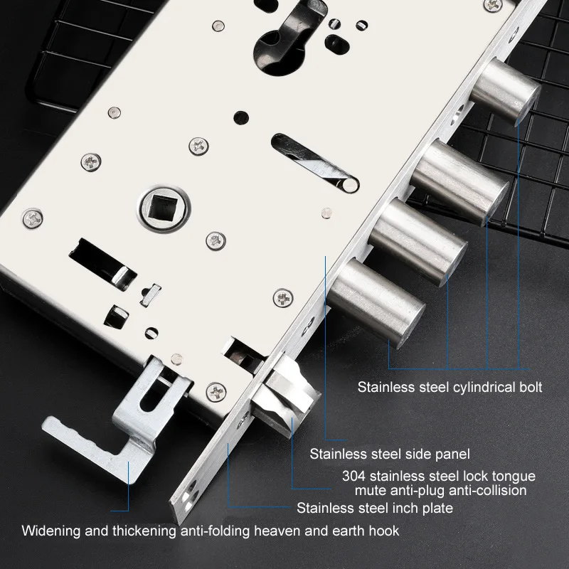 Strong durable, 6068Intelligent fingerprint lock body/cylinder,panel size 30*240, stainless steel body, for Security door lock