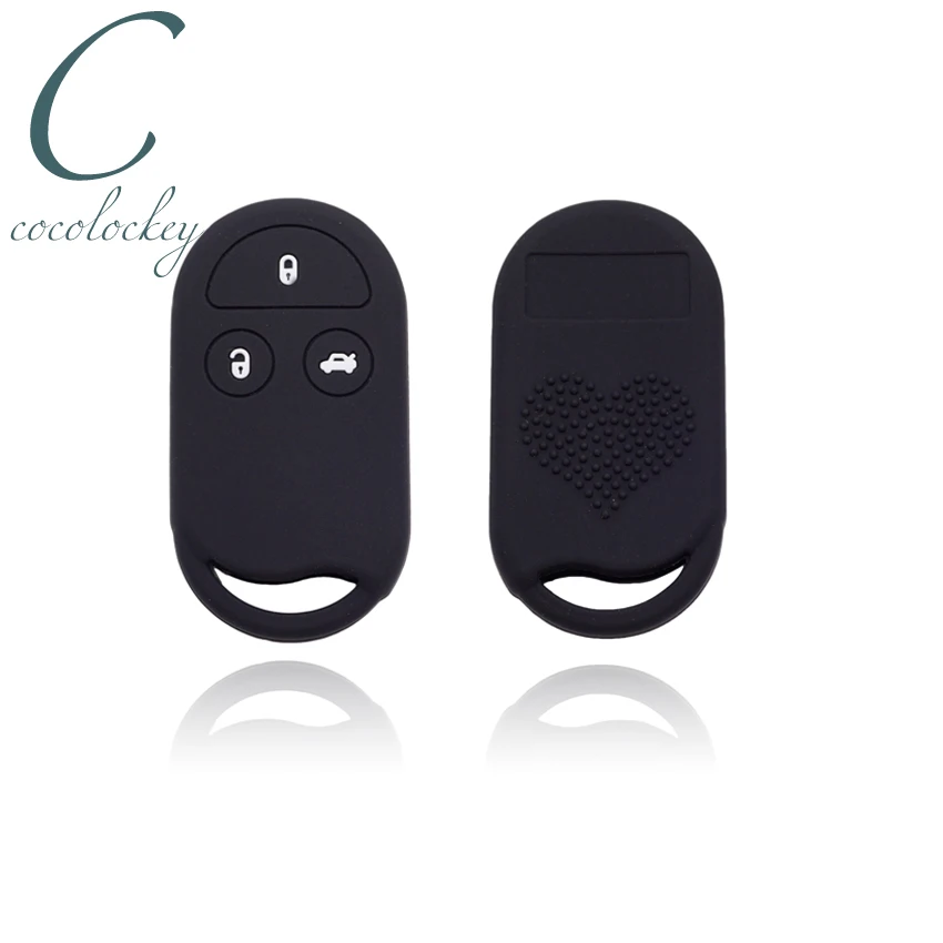 

Cocolockey Key Case for Nissan Maxima Car Remote Key Fob Silicone Rubber Car Key Cover Protector Case Silica Gel 3Buttons