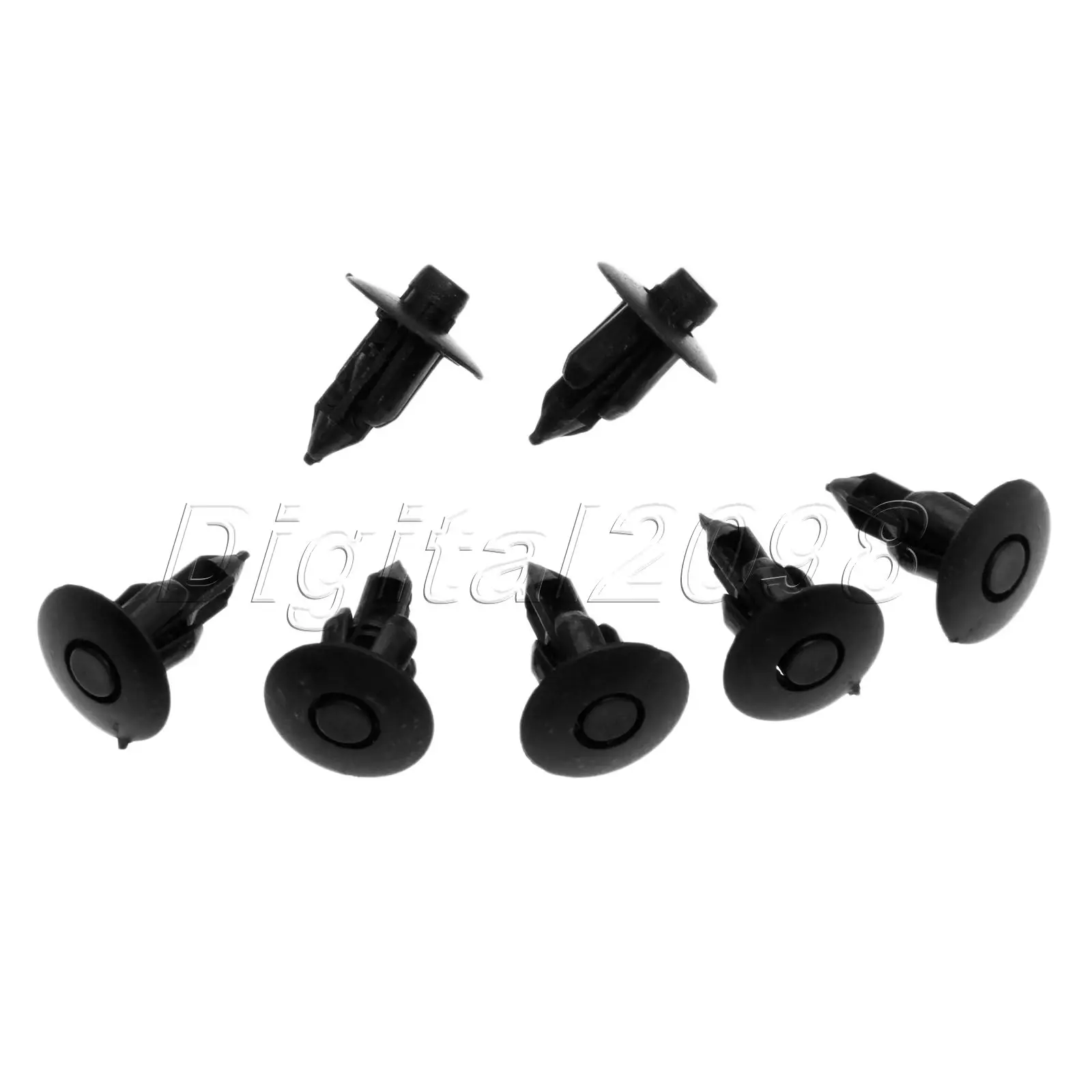 50pcs 7mm Hole Fender Bumper Push Rivets Auto Fastener Clips Plastic Retainer Engine Cover For Toyota Lexus Door Trim Panel Clip