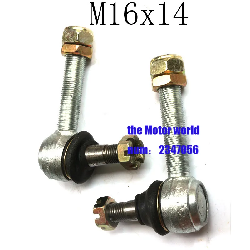 ATV 1 pair Joint Ball U-joint  white M14x16 metal   Head Tie Rod End for  head ball  Quad Turn