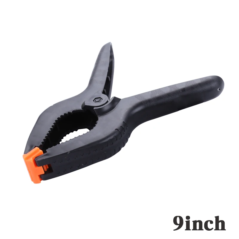 Abrazaderas de palanca de nailon de plástico en forma de A para carpintería, Clip de resorte, abrazadera de fondo de estudio fotográfico, herramientas manuales DIY, 9 pulgadas