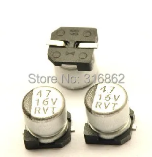 Free shipping 16V47UF 16V 47UF size: 5mm x 5.4mm SMD aluminum electrolytic capacitors diameter  50PCS/LOT ORIGINAL ROHS