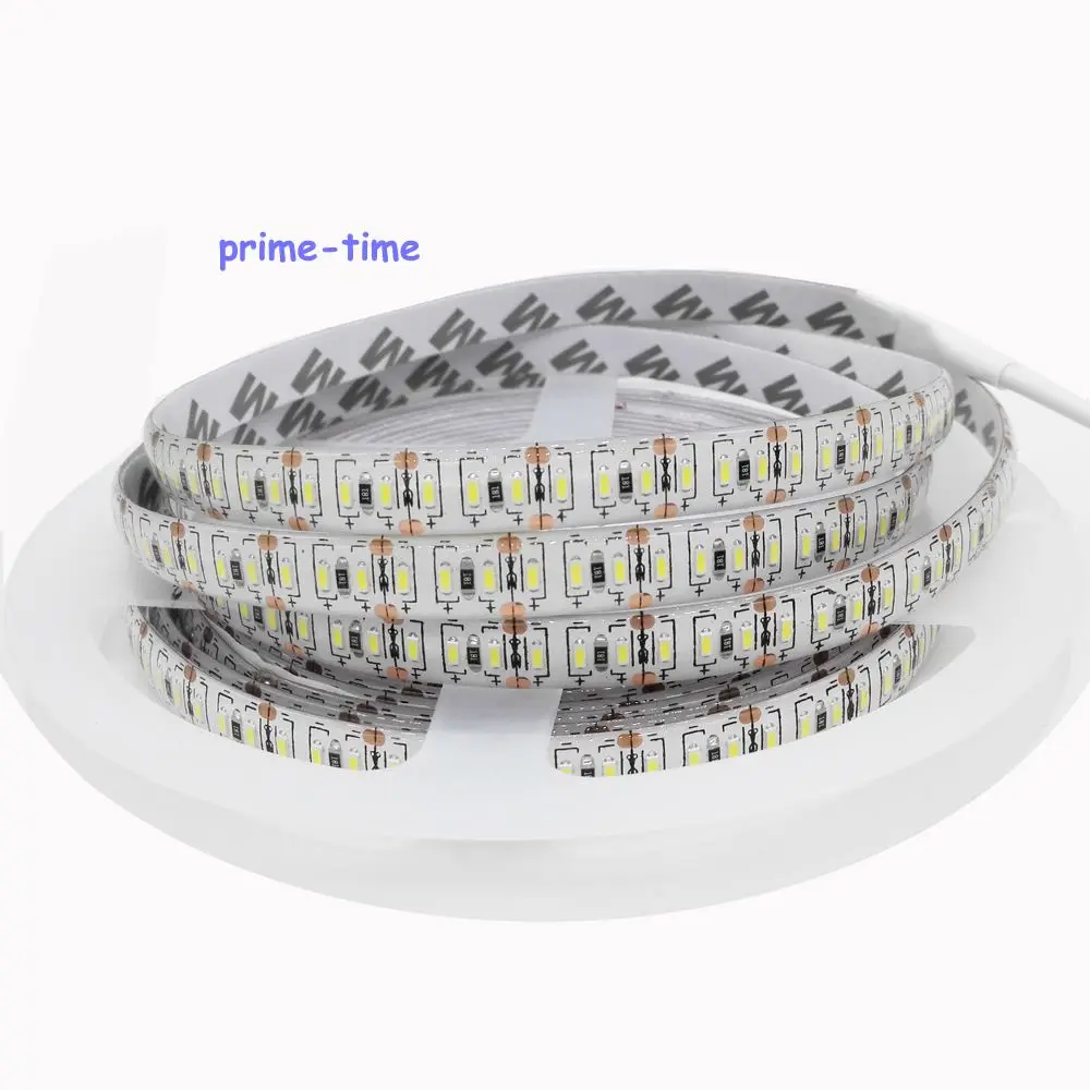 3014 LED Strip 204 led/m, Super Bright waterproof Non-waterproof led tape light DC 12V white/Warm white color,5m/lot