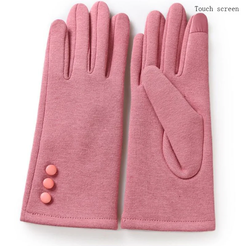 New Fashion Elegant Ladies Touch Screen Warm Lace Gloves Women Autumn Winter Cashmere Long Full Finger Glove Mittens Guantes 19A