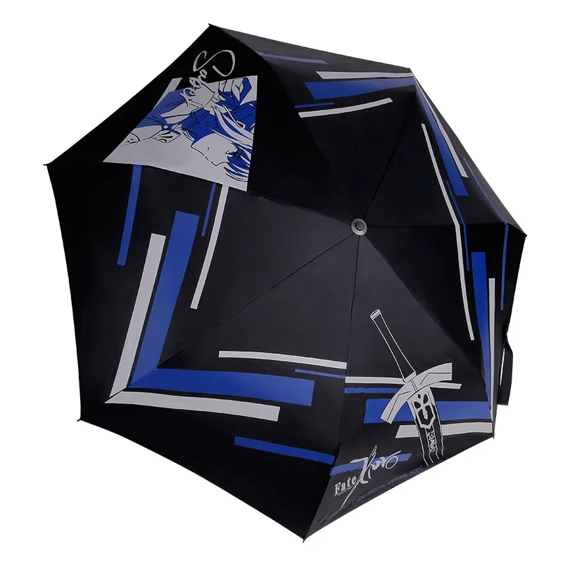 [Fate Zero]Anime Folding Umbrella FZ FGO Rain Women Anti UV Parasol Manga Role Saber Fate Grand Order Cosplay Gift