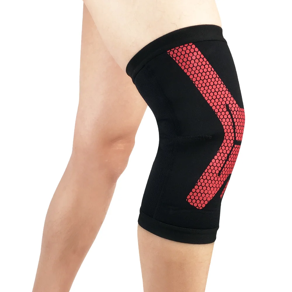 Sport Knie Bescherming Pads Stijlvolle Patroon Compressie Mouw Ondersteunt Running SPSLF0059