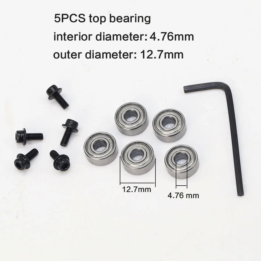 Top Mounted 1/2, 3/8, 3/4 Bearing & Stop Ring for 1/4\