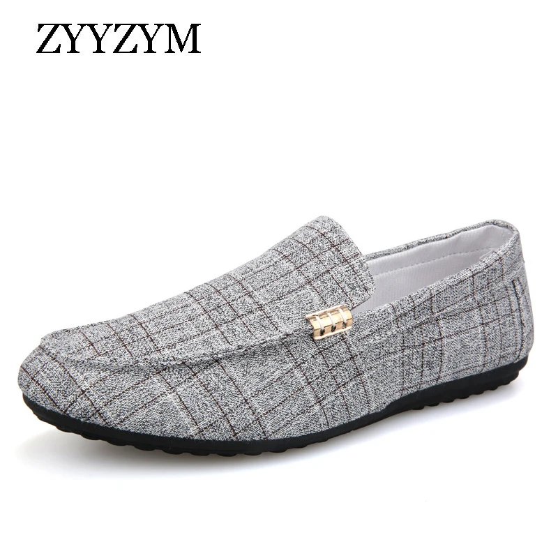 Men Casual Shoes Spring Summer Men Loafers New Slip On Light Canvas Youth Men Shoes Breathable Fashion Flat Footwear