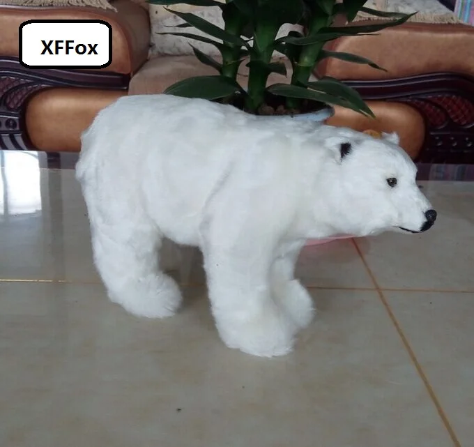 big simulation white polar bear model polyethylene&furs white bear gift about 27x18cm xf1934