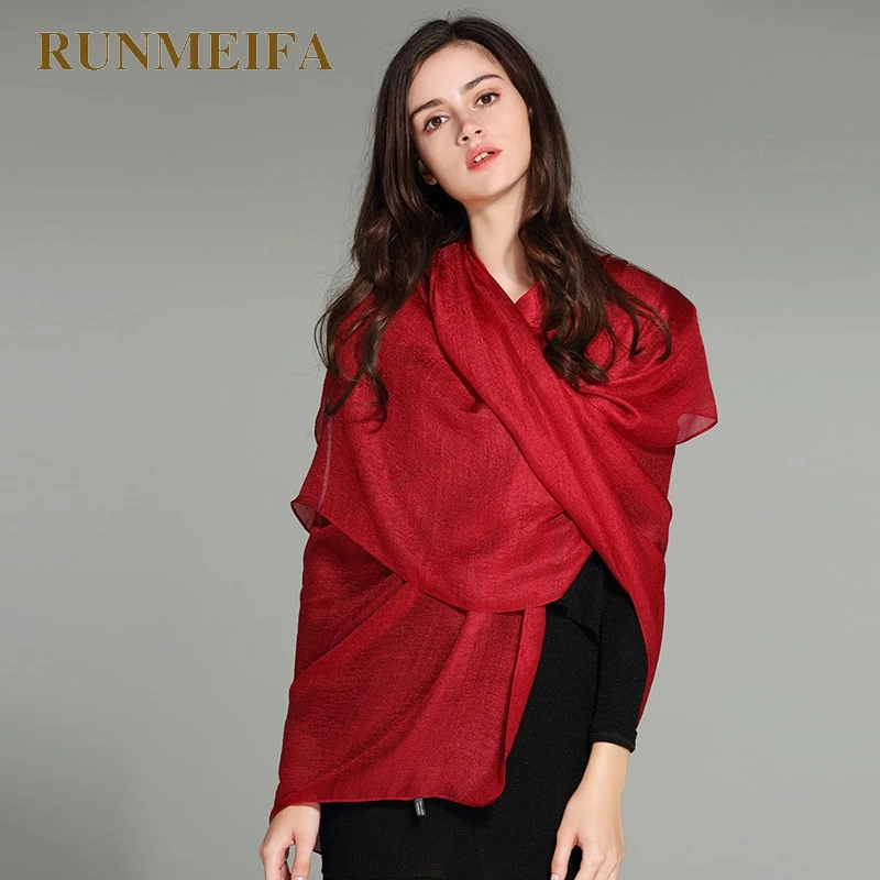 2023 New Pure Color Linen Women Scarf spring and autumn winter pashmina shawl foulard femme Plus Size Hijab Stole Scarves