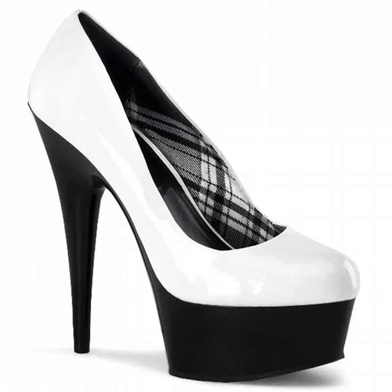 15 cm sexy round head, thin and slender women and spring and autumn new high heels, fashion paint high heels