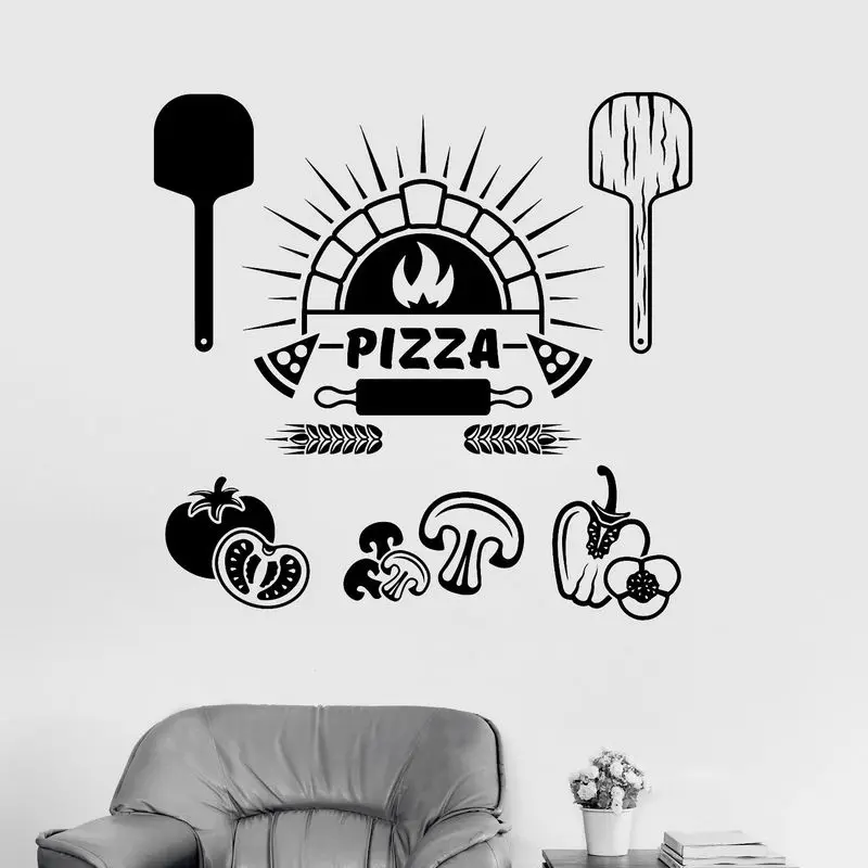 Pizza Sticker Food Decal Poster Vinyl Art Wall Decals Pegatina Quadro Parede Decor Mural Pizza Sticker