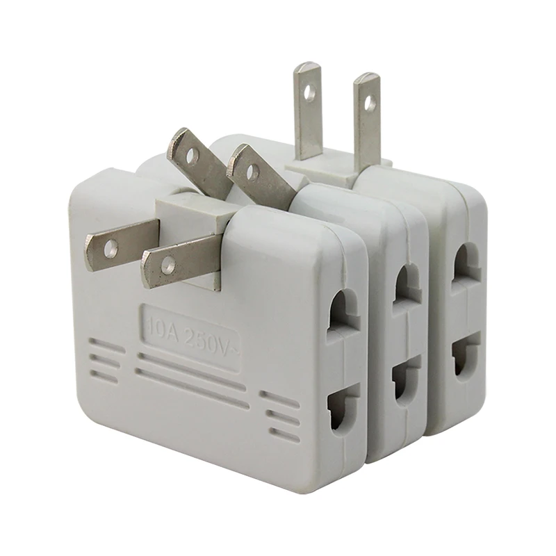3PCS Plug Mini Outlet Power Converter Rotate Charger Wall Socket Adapter Splitter Converter Socket One To Three Power Conversion