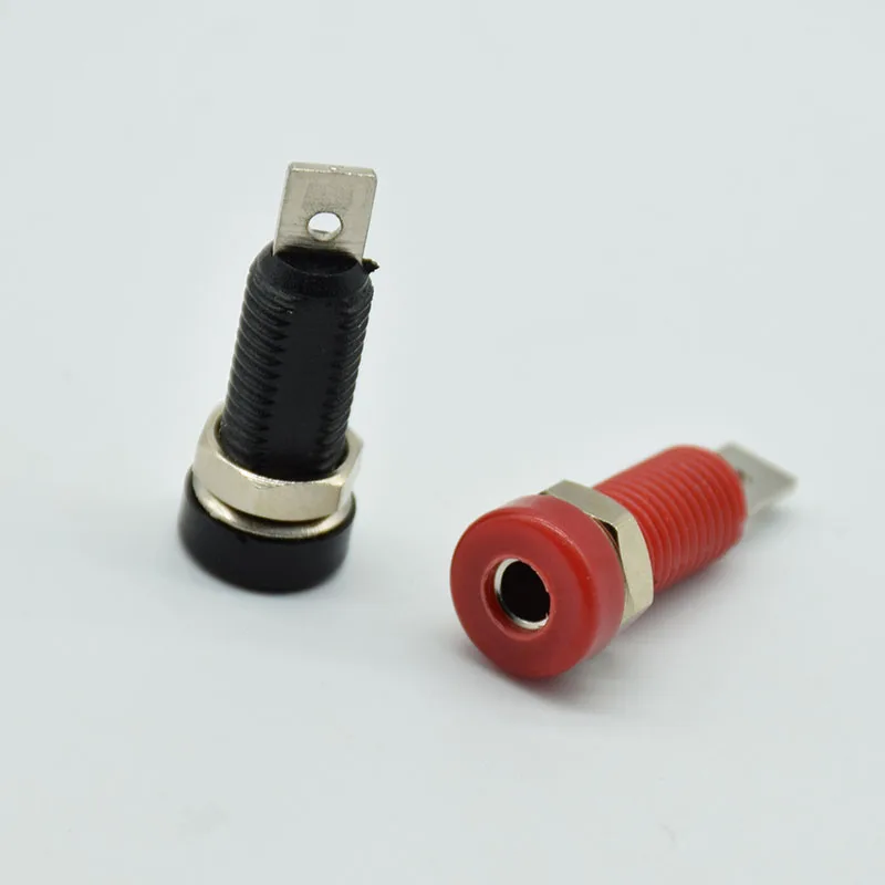 5pcs Insulated 4mm Panel Mount Banana Jack Socket Solder Type 5 colors 30VAC-60VDC/ Max 24A PS244