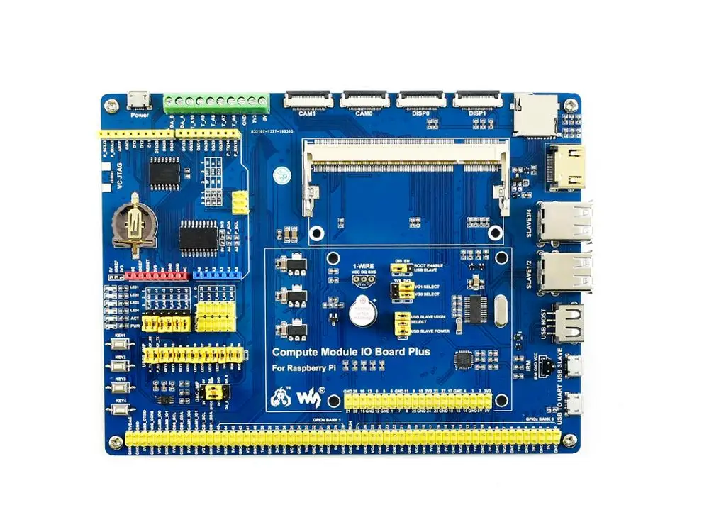 Waveshare Rechen Modul IO Board Plus Verbund Breakout Board für Raspberry Pi CM3/CM3L/CM3 +/CM3 + L