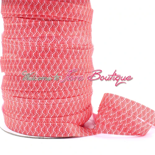 

5/8" fold over elastic flamingo feather printing elastic ribbon foe 100yards