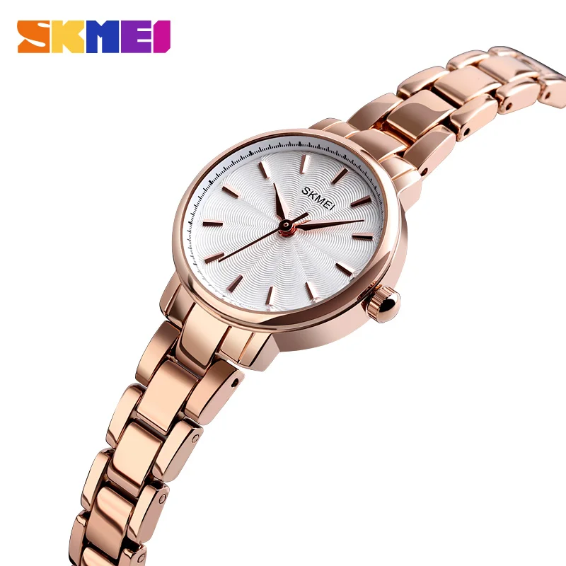 SKMEI Quartz Watch Women Fashion Ladies Watches Wrist Waterproof Stainless Steel Women Watches Luxury Montre Femme 1410