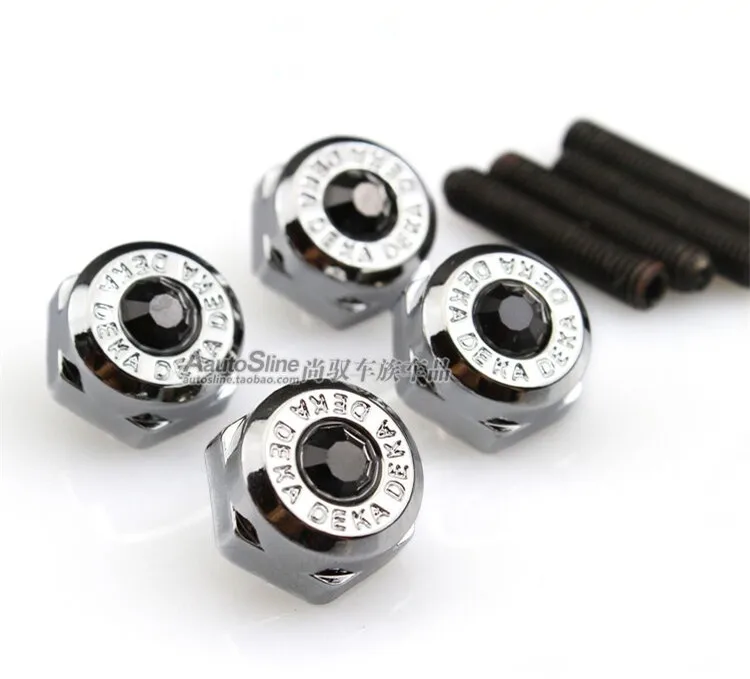 FLYJ 4pcs Thread License Plate Frame Bolts Screws For JDM bmw audi Hyundai Honda Toyota Lada nissan Benz Kia  ALFA ROMEO ford