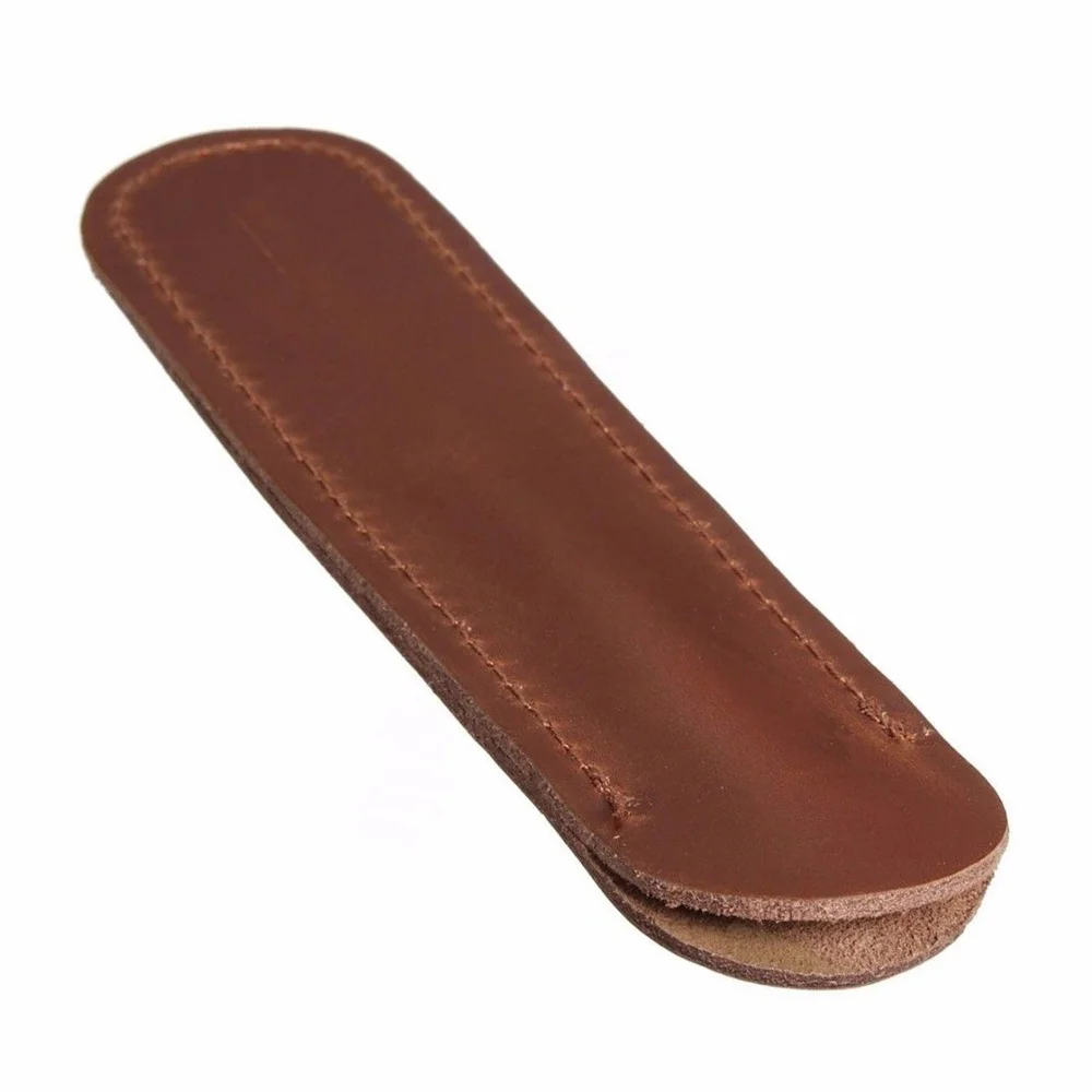 

Brown Antique Handmade Leather Fountain Pen Bag Single Pen Holder Pencil Case