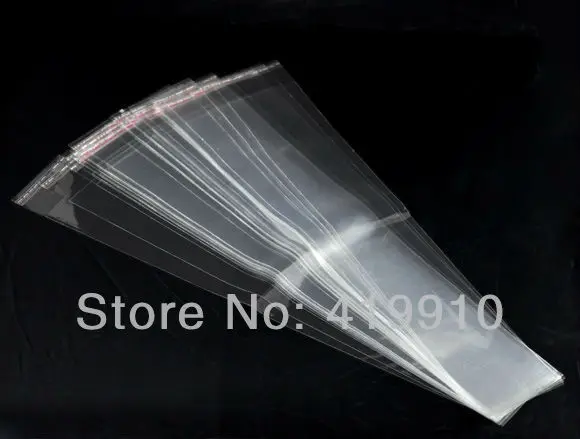 

Free shipping-500Pcs Clear Self Adhesive Seal Plastic Bags 52x7.5cm (Usable Space 7.5x48cm) M0853